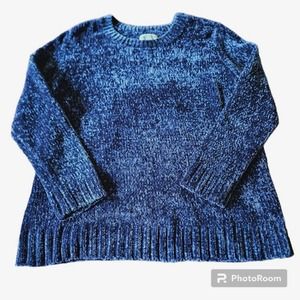 NWT Orvis Chenille Long Sleeve Sweater Dress Blue Women's Size XL